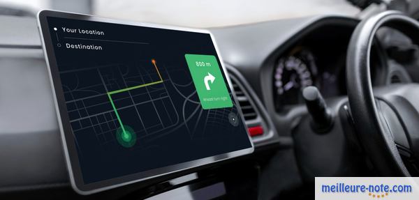 un écran avec GPS