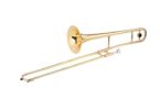 Un trombone instrument de musique doré