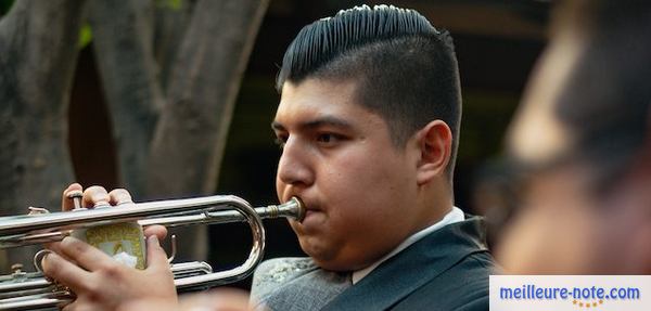 un musicien qui joue de la trompette