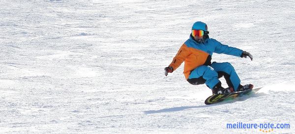 Un jeune homme qui fait du snowboard