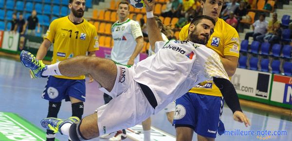 Un joueur de handball sur le terrain