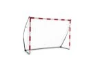 une cage de handball raillé